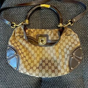 Authentic Gucci Bag Canvas Indy Hobo Bag